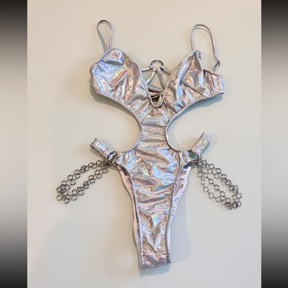 silver rave bodysuit from dolls kill